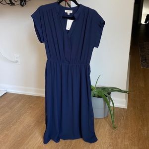 NWT Navy midi wrap dress size XL